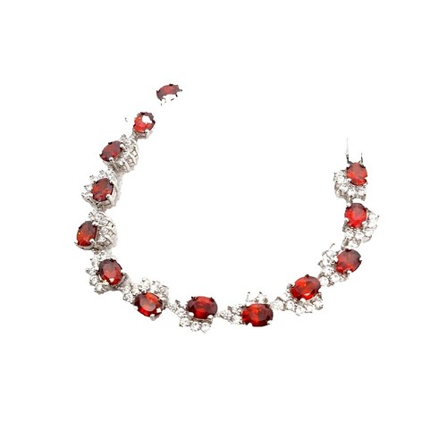 Bazo1199 Red White Stars Bracelet Punk Cyberpunk Rock Accessories