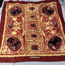 RARE EARLY ISSUE HERMES Scarf "LA PRESENTATION" Carre90 by Christiane Vauzelles