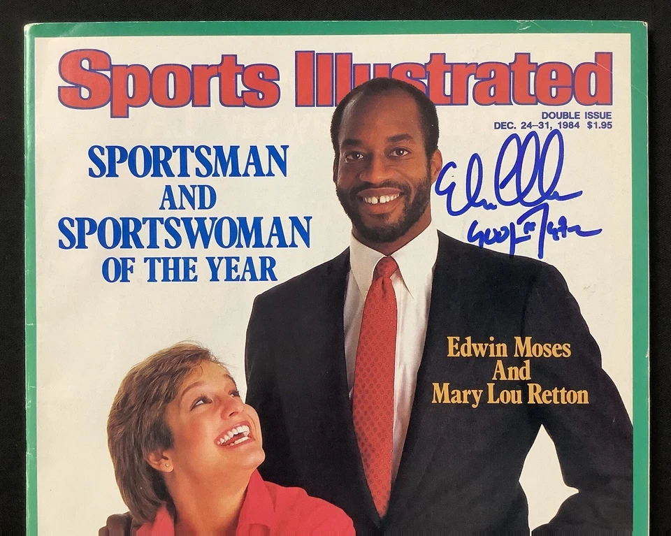 Mary Lou Retton Signed Sports Illustrated 12/24/84 SOY Edwin Moses Auto PSA/DNA - Image 2 of 4