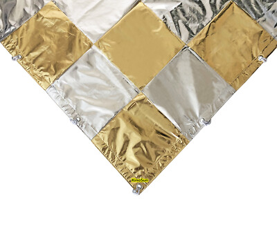 12'x12' 12x12ft 3.6x3.6m Silver & Gold Checkerboard Reflector overhead butterfly
