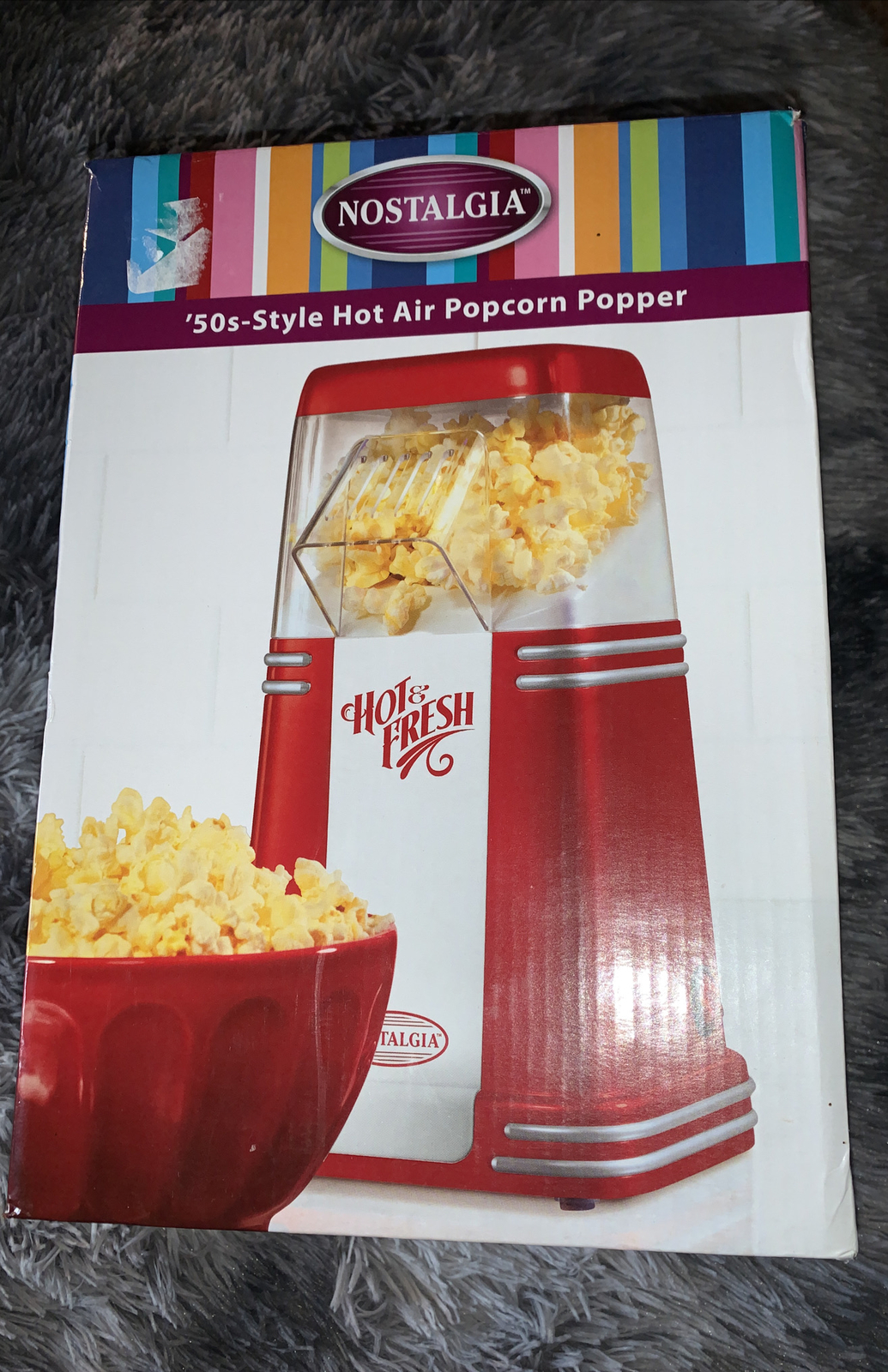 50s style hot air popcorn maker