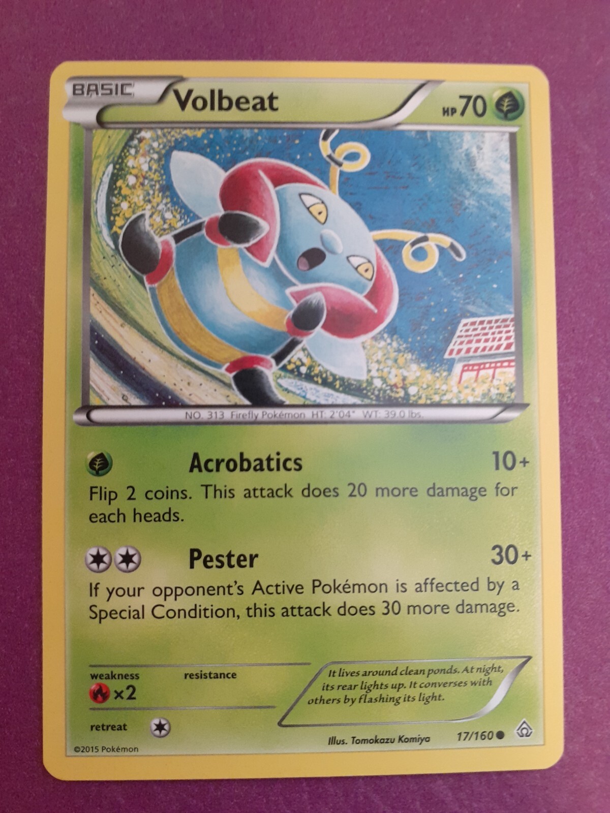 Volbeat 17/160 - XY Primal Clash 2015 - Regular Common - NEAR MINT!