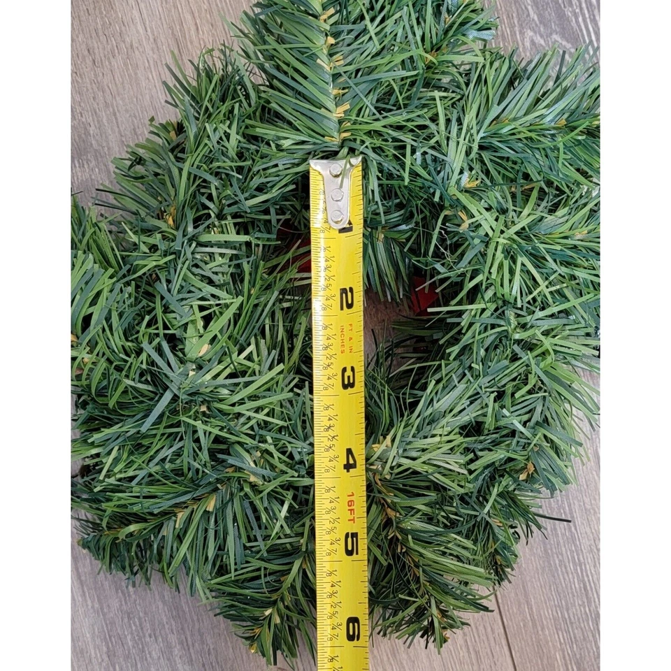 Guirnalda de velas anillo de acebo 9" decoración de Navidad vacaciones vela de 3" Foto 3 de 4