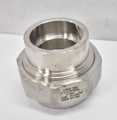 MSS SP-83 Class 3000 Steel Pipe Union Socket Welding Tool 2'' Fitting Silver