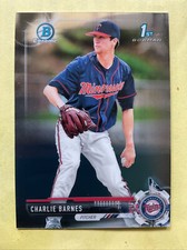2017 Bowman Chrome Draft CHARLIE BARNES Rookie Card RC Minnesota TWINS #BDC-76