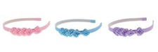 Zac's Alter Ego� 3 Assorted Thin Satin Alicebands with  Stones Bows