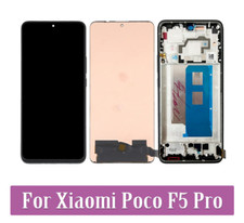 For Xiaomi POCO F5 Pro 23013PC75G 6.67" LCD Display Touch Screen Digitizer Frame