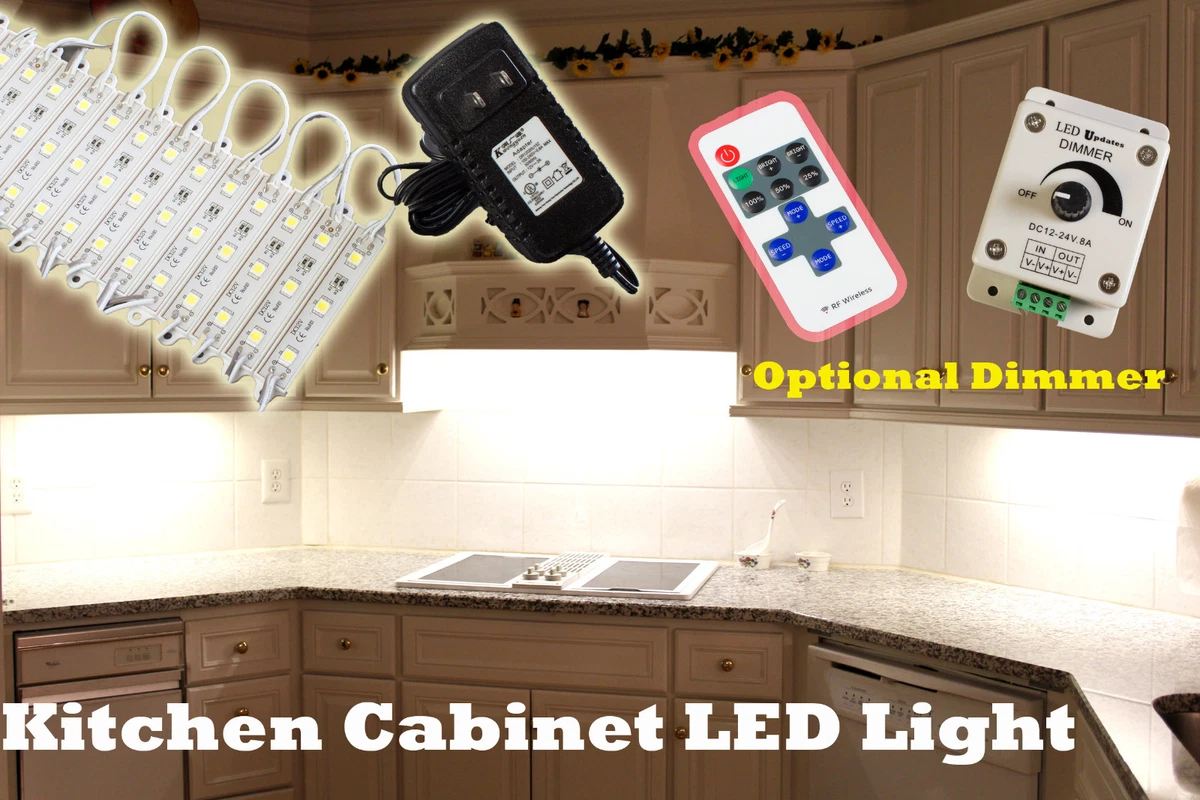 Kitchen Under Cabinet Counter LED light UL Power dimmer extend cable option