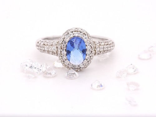Bague De Fiançailles Solitaire Ovale En Zircon Sur Argent 925 - Taille 6 - Neuf Sans Emballage