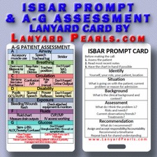 ISBAR + A to G Assessment card for deteriorat...