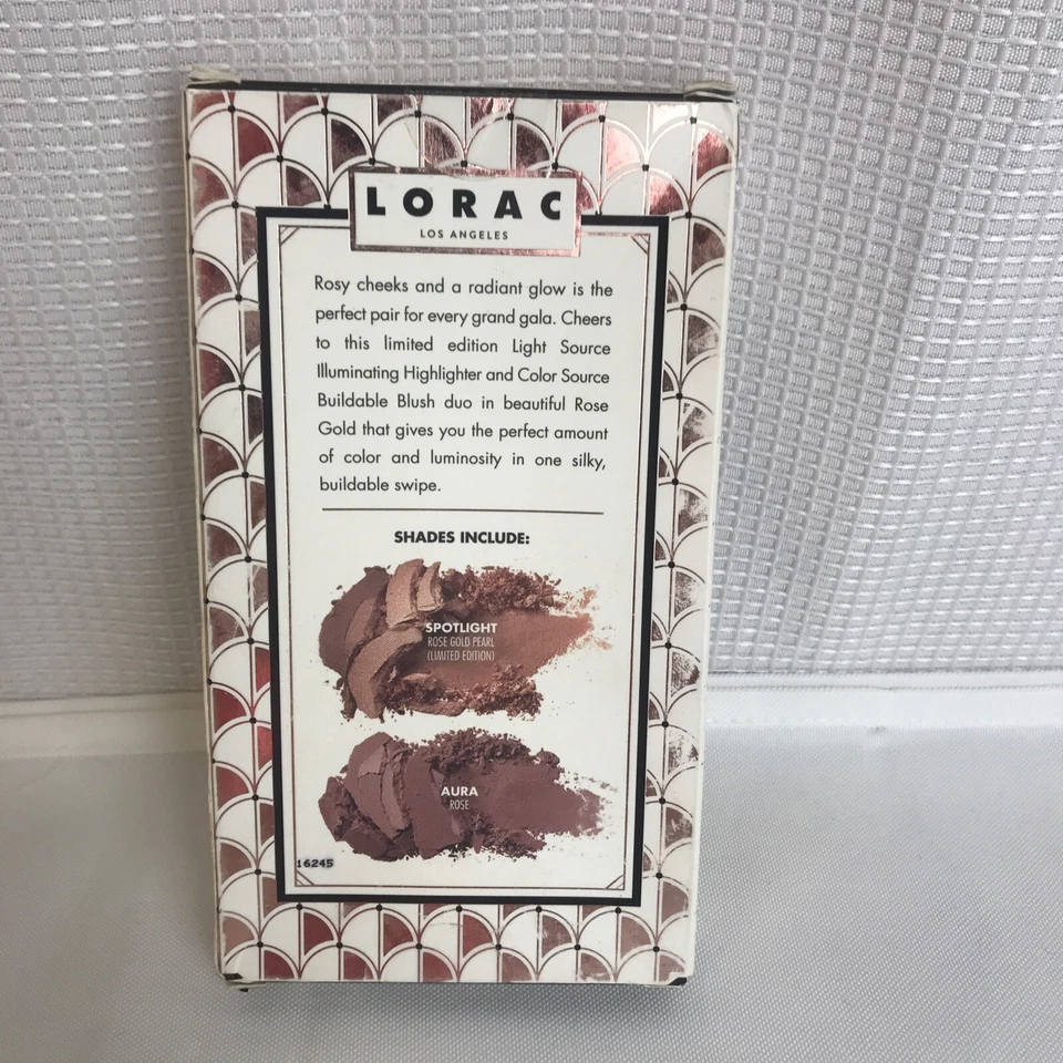 LORAC Grand Gala Duo Fuente de Luz y Fuente de Color Construible Rubor Rosa Nuevo/Sellado Foto 4 de 4
