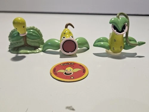 POKEMON 1999 Vintage C.G.T.S.J Tomy Figures Bellsprout, Weepinbell & Victreebell