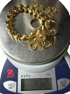 14k gold lot for scrap melt ring bracelets chains 43.2g AS IS broken TESTED