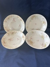 Haviland Co Limoges Pink Wild Rose Soup Bowls Set Of 4