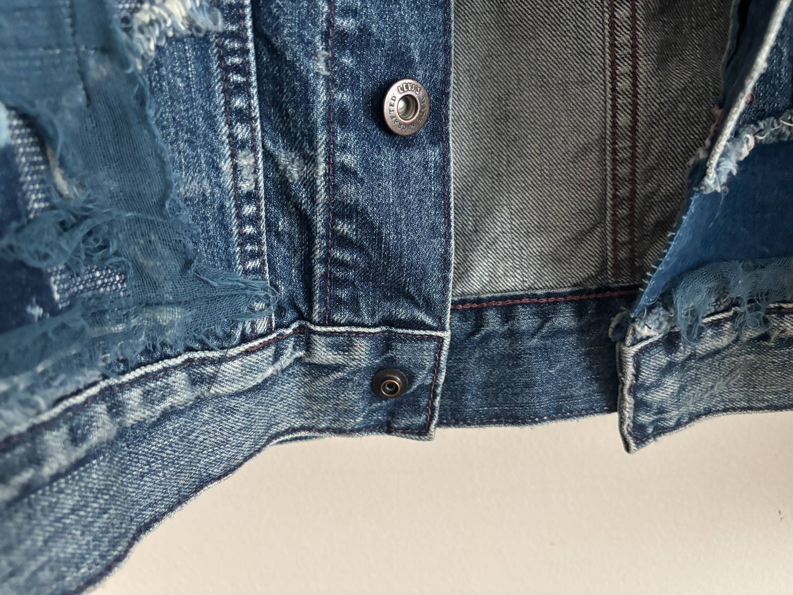 Levi's Made & Crafted Boro Patchwork Blue Denim T… - image 6