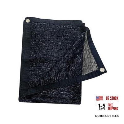 55% Sun Shade Cloth Mesh Tarp with Grommets for 6.5FTx10FT 55% Shade-Black