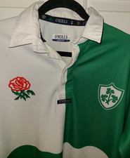 Vtg England & Ireland Rugby Union Jersey Shirt Connolly 90s Sz Lg Men O'Neills