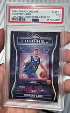 Marketplace image: 2025 Topps Chrome Cooper Flagg Loading... Superfractor 1/1 PSA RC DALLAS MAVS