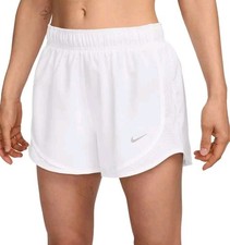 Nike Women's Dri-FIT Tempo Mid-Rise 3" Brief-Lined Running Shorts, 1X - White