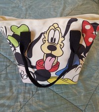 Borsa Tote in tela vari personaggi Disney nuova chiusura con zip