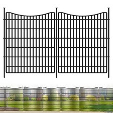 12 Panels Garden Fence Animal Barrier, 33 in H X 26 ft L Dog Fence Outdoor ...