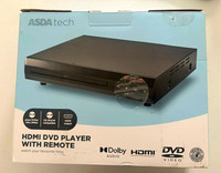 ASDA tech HDMI Dolby Audio DVD Player ATA24DP001A Region 2 Black