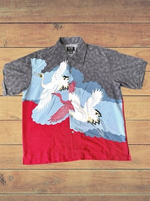 Vintage BC Ethic Shirt Mens XL Ibis Button Up Hawaiian Retro Y2K