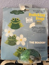 The Beadery Make Melt Frolicking Frogs Decoration Mobile Kit Vintage Rare NOS
