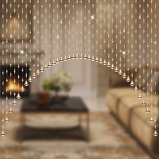 Arched Crystal Beaded Curtain Elegant Hanging...