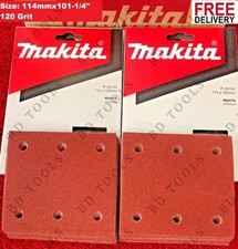 20pcs GenuineMakita 114mmx101-1/4" Sheet PalmSander BO4561 BO4555 BO455 120 Grit
