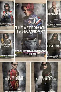 ORIGINAL 2010 My Chemical Romance Danger Days 7 Poster FULL SET 24x36 Gerard Way