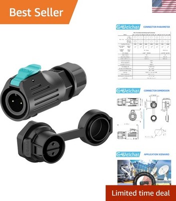 High-Performance  M12 Connector - Quick-Connect 2 Pin Solution for Industry