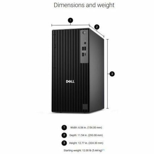 Dell Pro QCT1255 Desktop Computer - AMD Ryzen 7 PRO 8700G - 16 GB - 512 GB PCI E - Picture 8 of 12