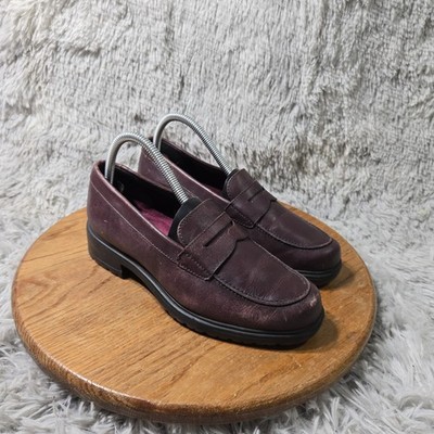 Munro American Leather Loafers Women 7WW Jordi Wine Burgundy Red Leather Slip On