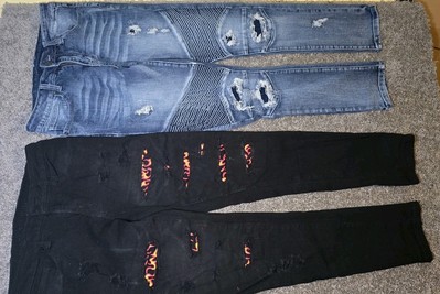 rue 21 supreme flex mens skinny jeans Size 30/30 Black And Blue Bundle