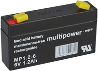 Multipower Blei-Akku MP1,2-6 Pb 6V 1,2Ah Faston 4,8 FG10121 A506/1.2S NP1.2-6