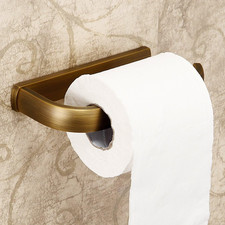 Antique Brass Toilet Paper Holder Wall Mount Bathroom Tissue Roll Holder