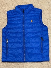 Ralph Lauren Polo Boys Size 8 Vest w/ Bonus Lands End Boys Size 8 Light Jacket