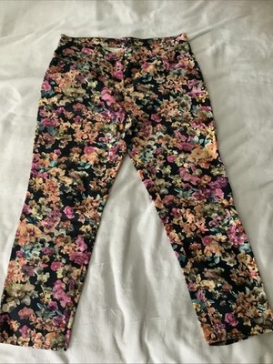   Gardeur  moderne Mid Waist Slim Fit 3/4 Sommer Jeans INGA 42 bunt Blumen  