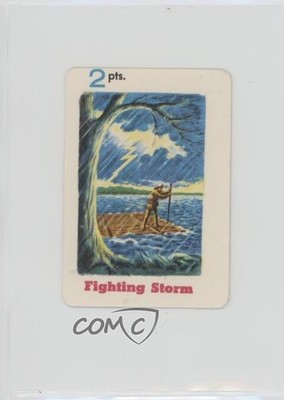 1967 Ed-U-Cards Daniel Boone Card Game Mini Red Back Fighting Storm 0w6