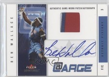 2004-05 Fleer Genuine At Large 15/30 Ben Wallace #ALAJ/BW Patch Auto HOF 0v1