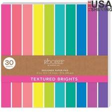 Bright Multicolor Textured Cardstock Paper 12x12 210 GSM 30 Sheets Scrapbooking