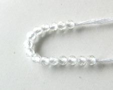 Topaz, Micro Faceted Round Accent Beads, 2mm Approx, Bag Of 15 Beads