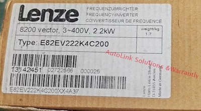 E82EV222K4C200 NEW LENZE E82EV222_4C200 Inverter 8200 Vector 2.2kW Express Ship