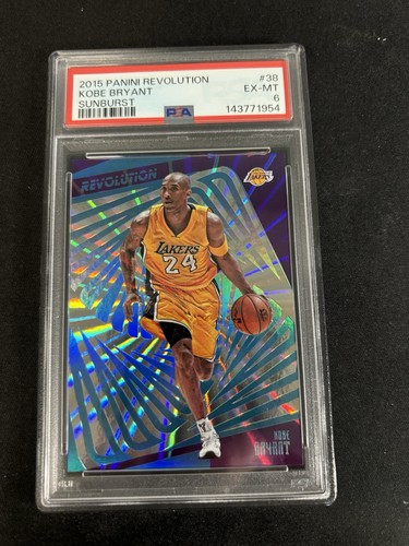 2015-16 Panini Revolution Kobe Bryant #38 Sunburst #'d /75 PSA 6 Lakers