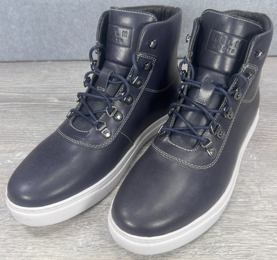 Helm Boots The Charlie Navy Leather Lace Up Ankle Boots Men's  9.5 M New in Box