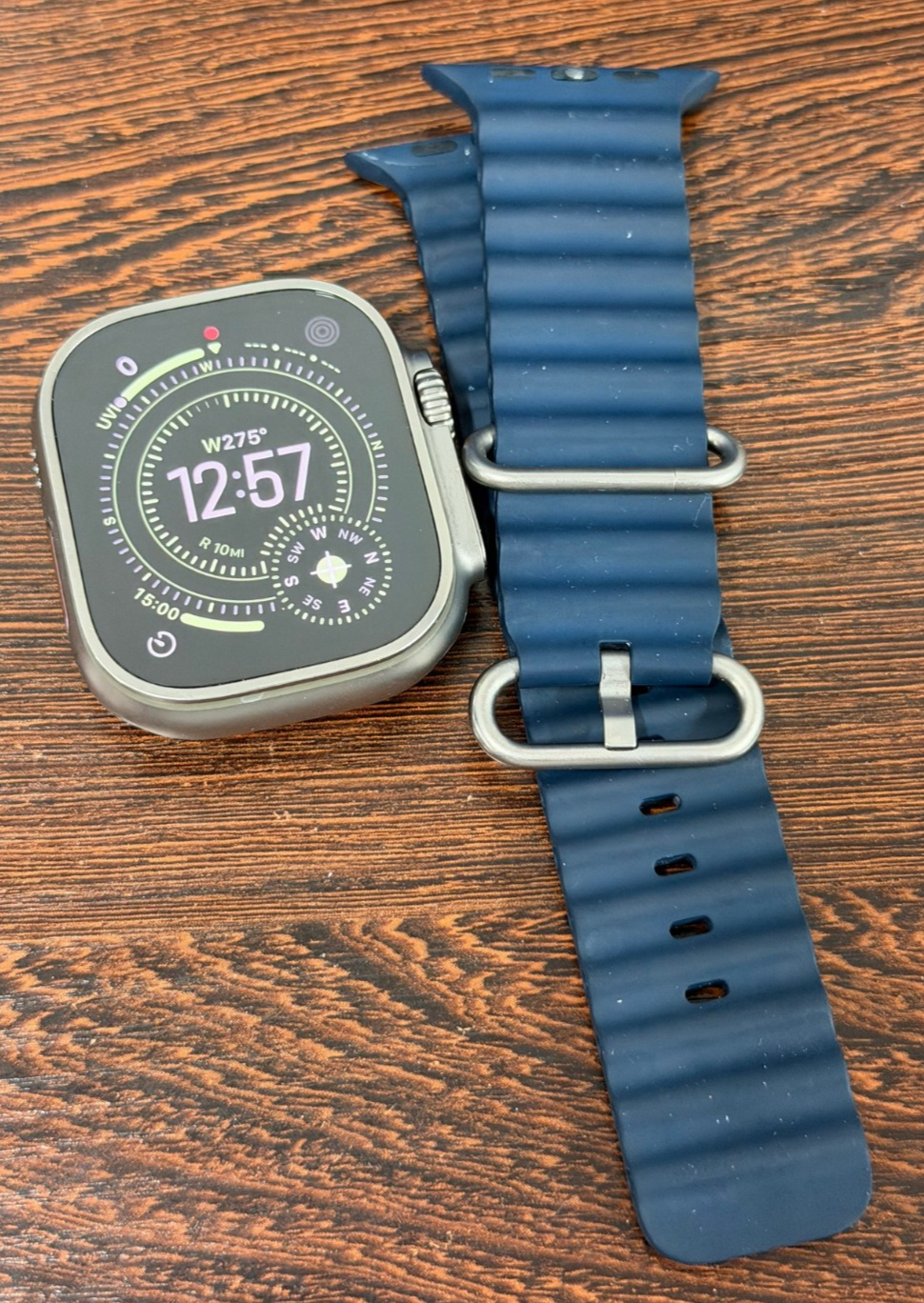 Apple Watch Ultra 2 49mm Silver Titanium - 100% Batt Excellent Mint - Blue Ocean