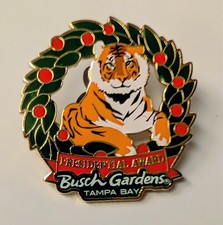 Pin's présidentiel Busch Gardens Tampa tigre de Noël 2022