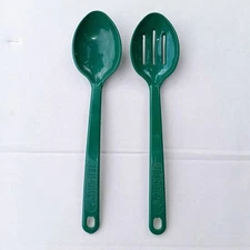 Vintage Ultratemp Melamine Utensil Set-Slotted & Solid Serving Spoon-USA Made