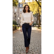 JOHNNY WAS Marseille Baby Boot Jeans Womens Size 28 Dark Wash Flared Denim New